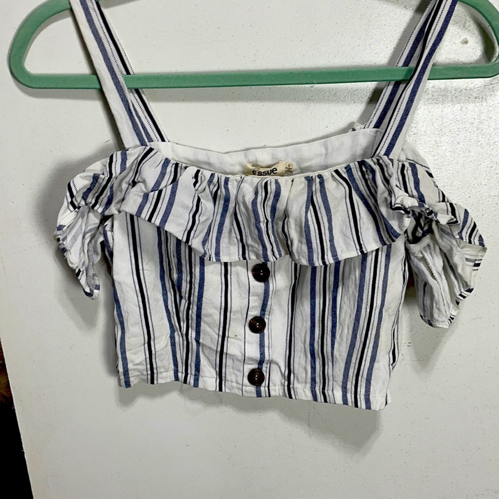 White stripe Essue Top
